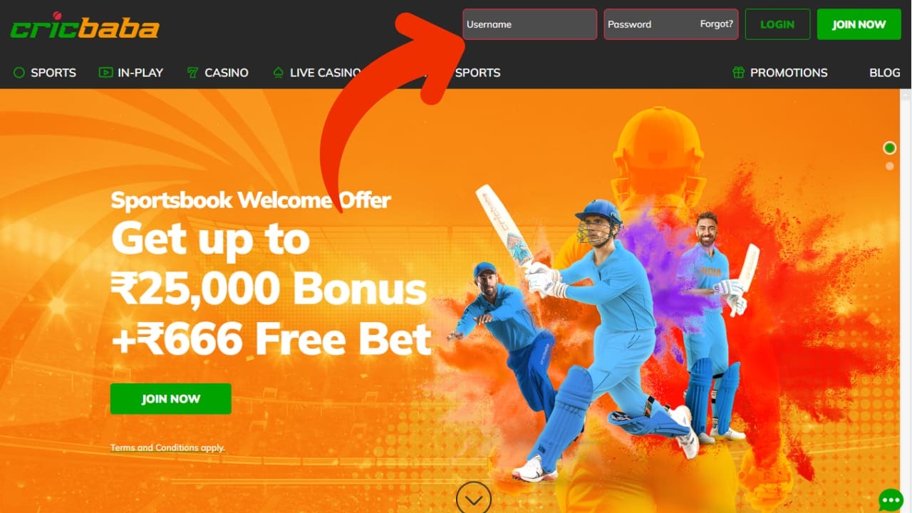 Cricbaba casino login